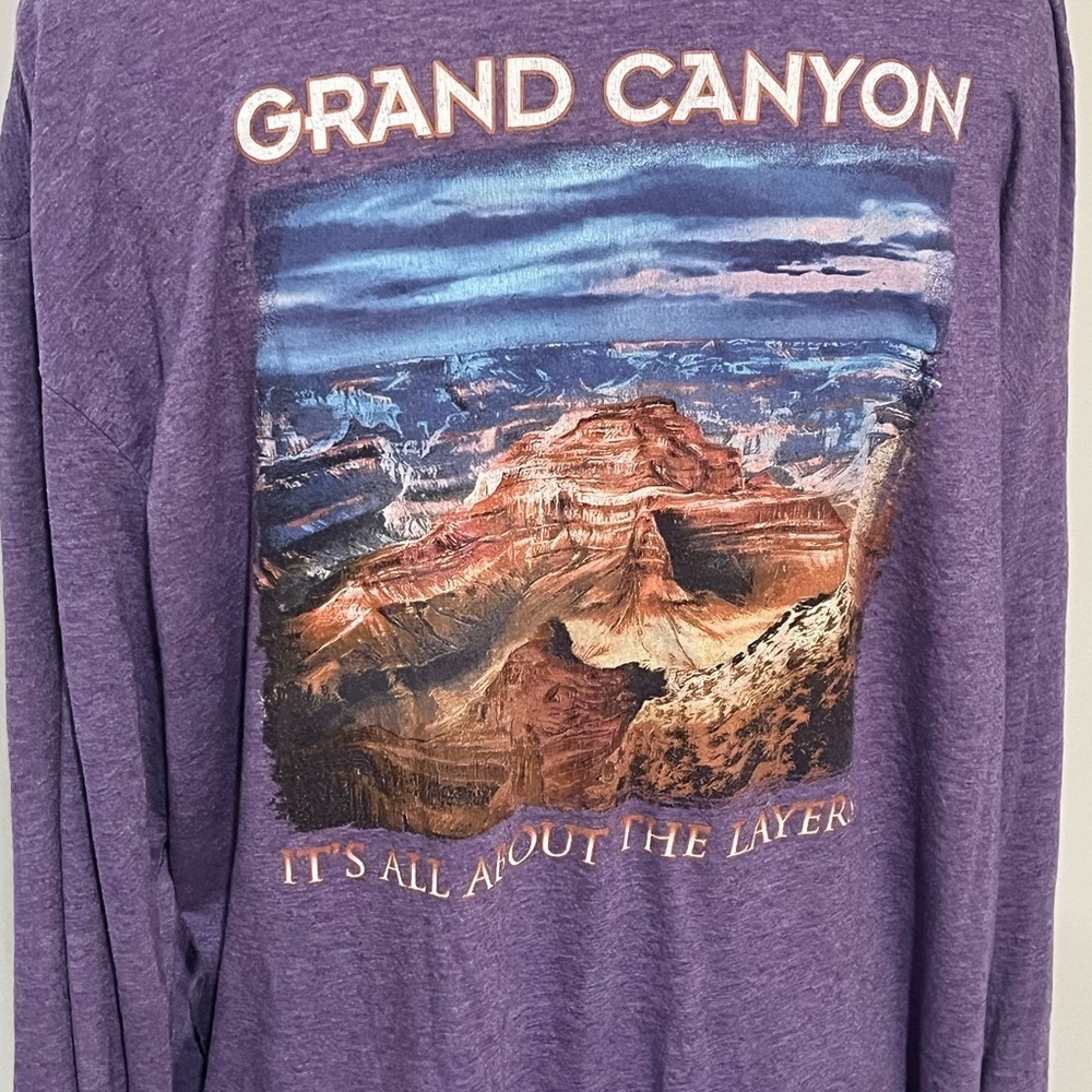 Grand Canyon Purple Long Sleeve Men's Shirt - Picture 4 of 7